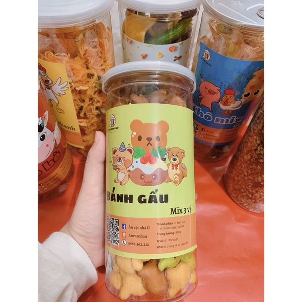 [FREESHIP] Bánh gấu mix 3 vị siêu ngon hàng loại 1 400g