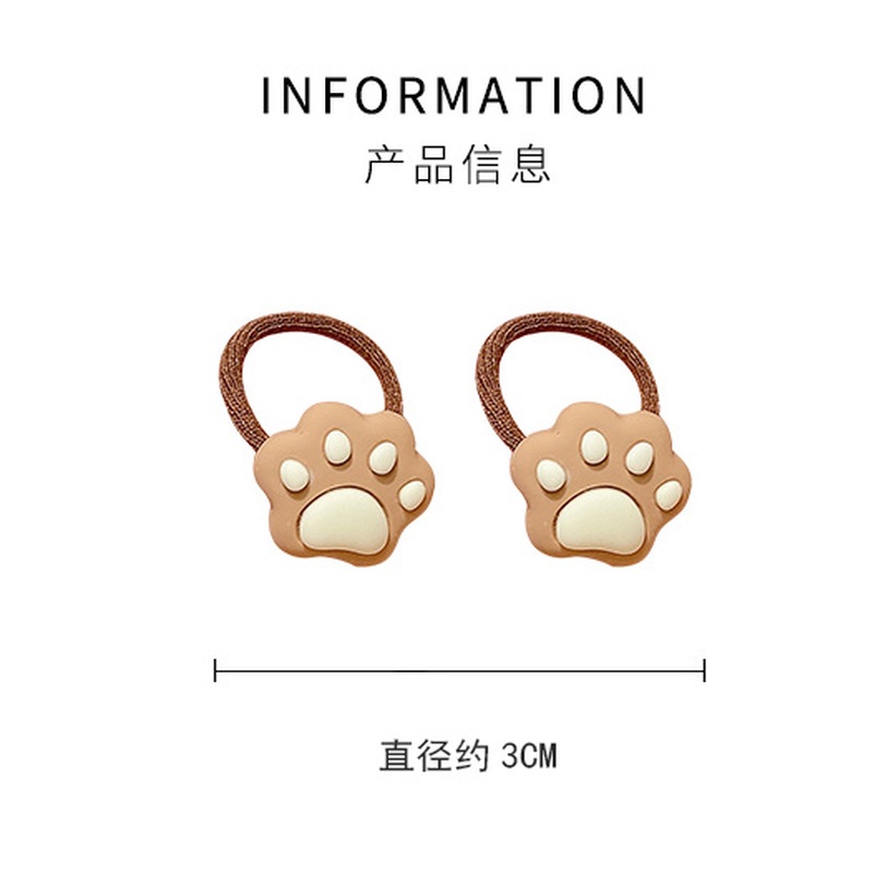 Bộ Dây Buộc Tóc Co Giãn Họa Tiết Hoạt Hình Phong Cách Hàn Quốc Cho Bé