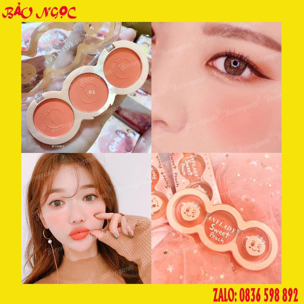 Má Hồng 3 Ô Tròn ❤️  Any Lady Sweet Peach❤️ | BigBuy360 - bigbuy360.vn