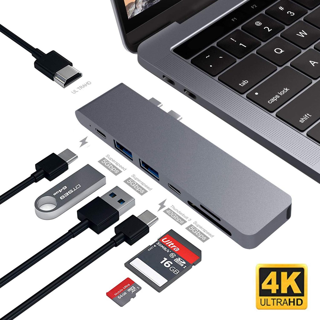 [Mã 254ELSALE giảm 7% đơn 300K] Hub Usb C type-c cho Macbook Air/ Pro 2020