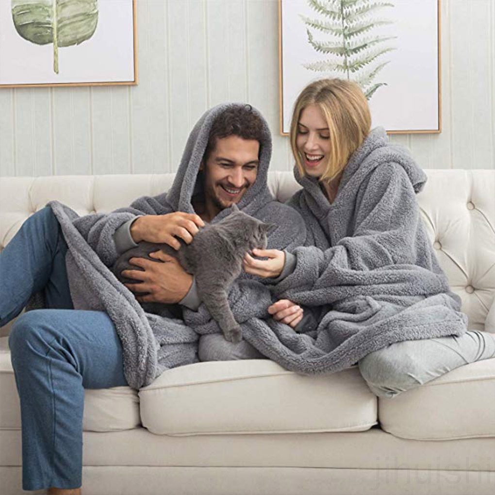 Chăn Giữ Ấm Có Nón Trùm Đầu Thời Trang Unisex