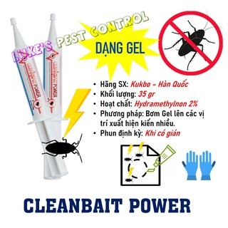 Tuýp diệt gián Đức, Mỹ tận gốc Clean Bait Power dạng gel 35g của Kukbo Science (Hàn Quốc) - an toàn và hiệu quả