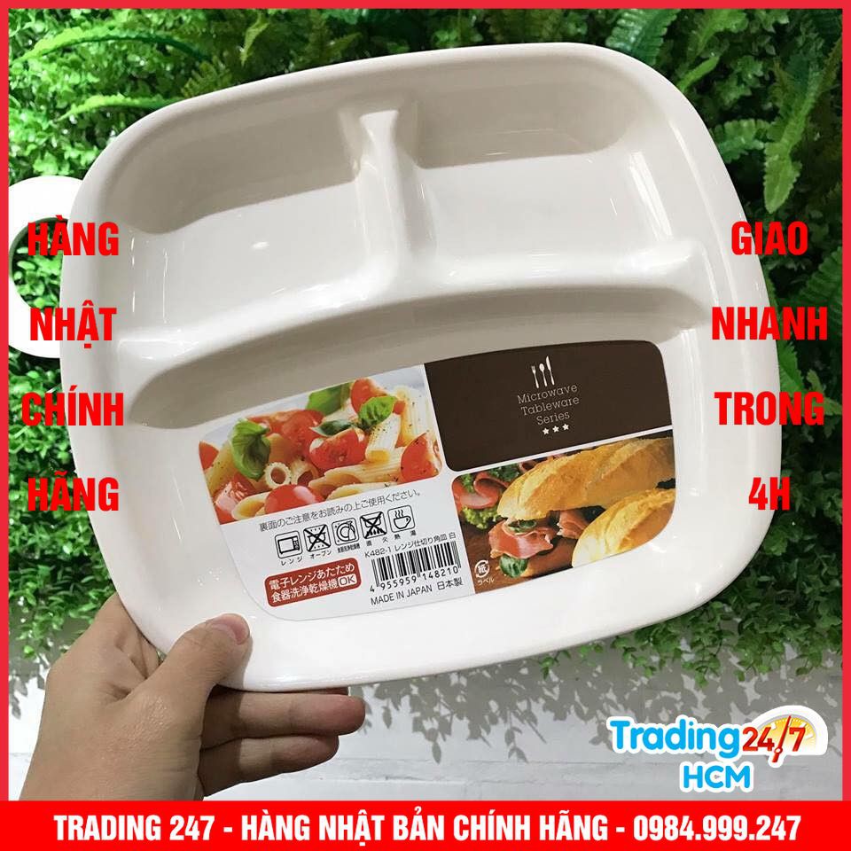 [Hỏa tốc HCM] Khay ăn chia 3 ngăn cho bé NỘI ĐỊA NHẬT BẢN