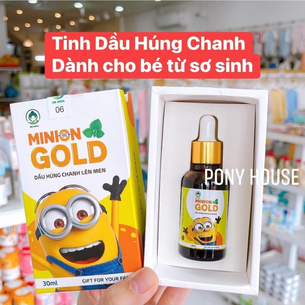 Dầu Húng Chanh Minion Gold 30ml - Tinh Dầu Húng Chanh Len Men Cho Bé Từ Sơ Sinh Mẫu Mới Nhất