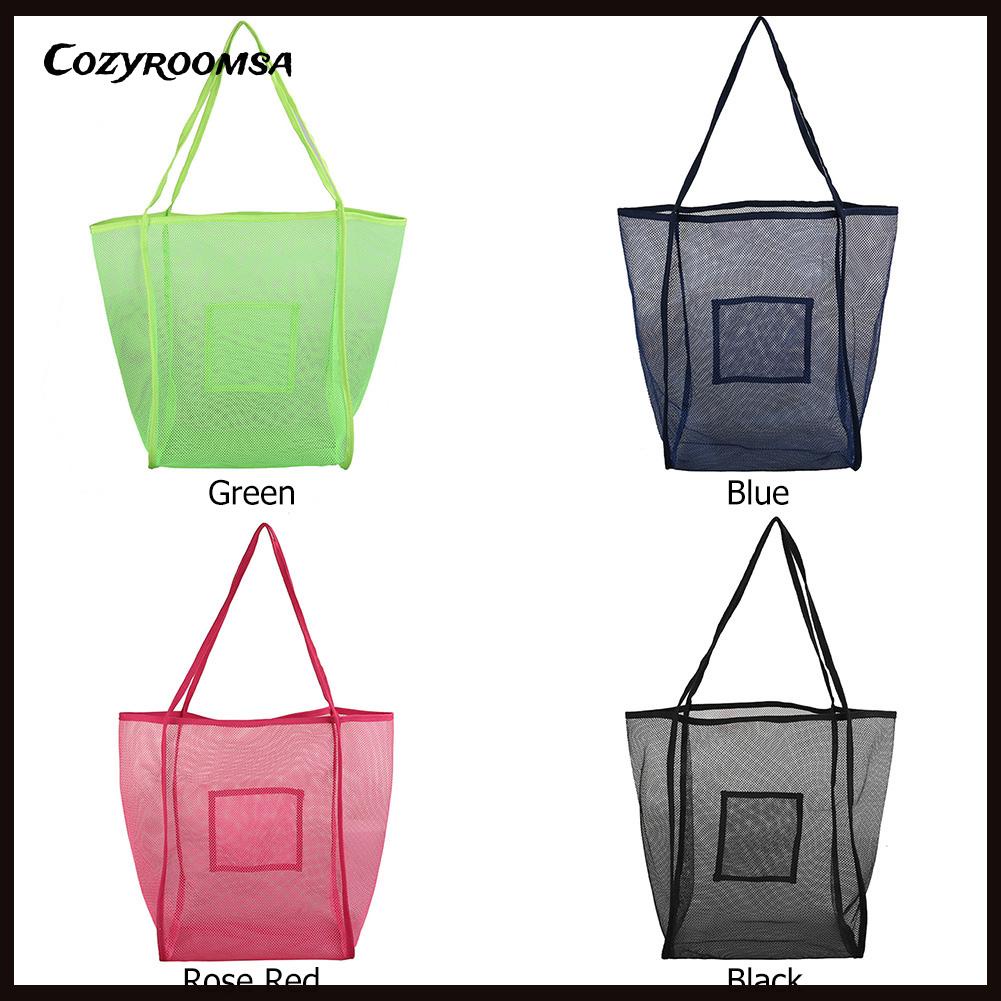 Túi Xách Thể Thao Cỡ Lớn Phối Lưới Thời Trang Đi Biển Cho Nữ