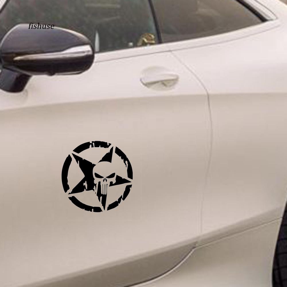 Sticker dán trang trí xe hơi/xe mô tô hình đầu lâu độc đáo