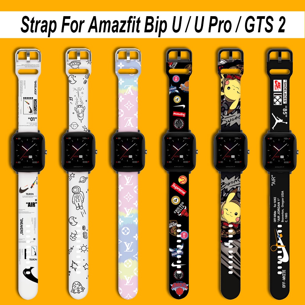 Dây đeo silicon 20mm cho đồng hồ thông minh Huami Amazfit Bip U pro Xiaomi Amazfit Bip S Lite GTS 2 Mini GTR 42mm