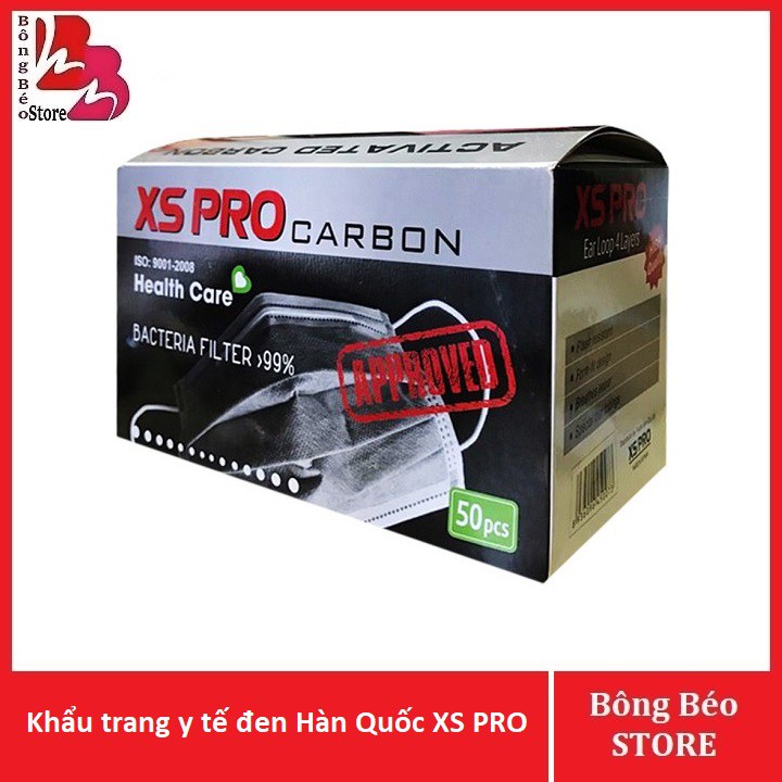 Khẩu trang y tế đen Hàn Quốc XS PRO