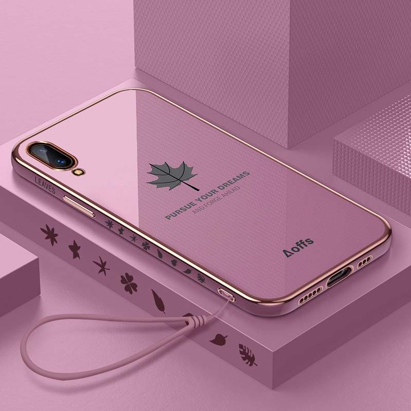 ốp lưng điện thoại mạ sang trọng tương thích với Cho VIVO Y91C Y81 Y81i Y81S Y83 Y85 Y91 Y91i Y93 Y95 V9 Y65 Y66 Y67 Vỏ silicon mềm TPU có dây buộc case