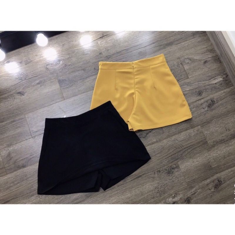 Quần giả váy siêu xinh 💥 CỰC HOT 💥 quần giả váy cạp cao tôn dạng 2 màu đen, vàng | BigBuy360 - bigbuy360.vn