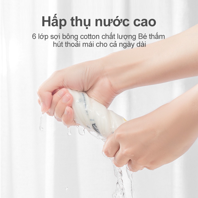 [ân ninh] khăn xô cotton tăm cho bé 6 lớp mềm mại thân thiện với da của bé