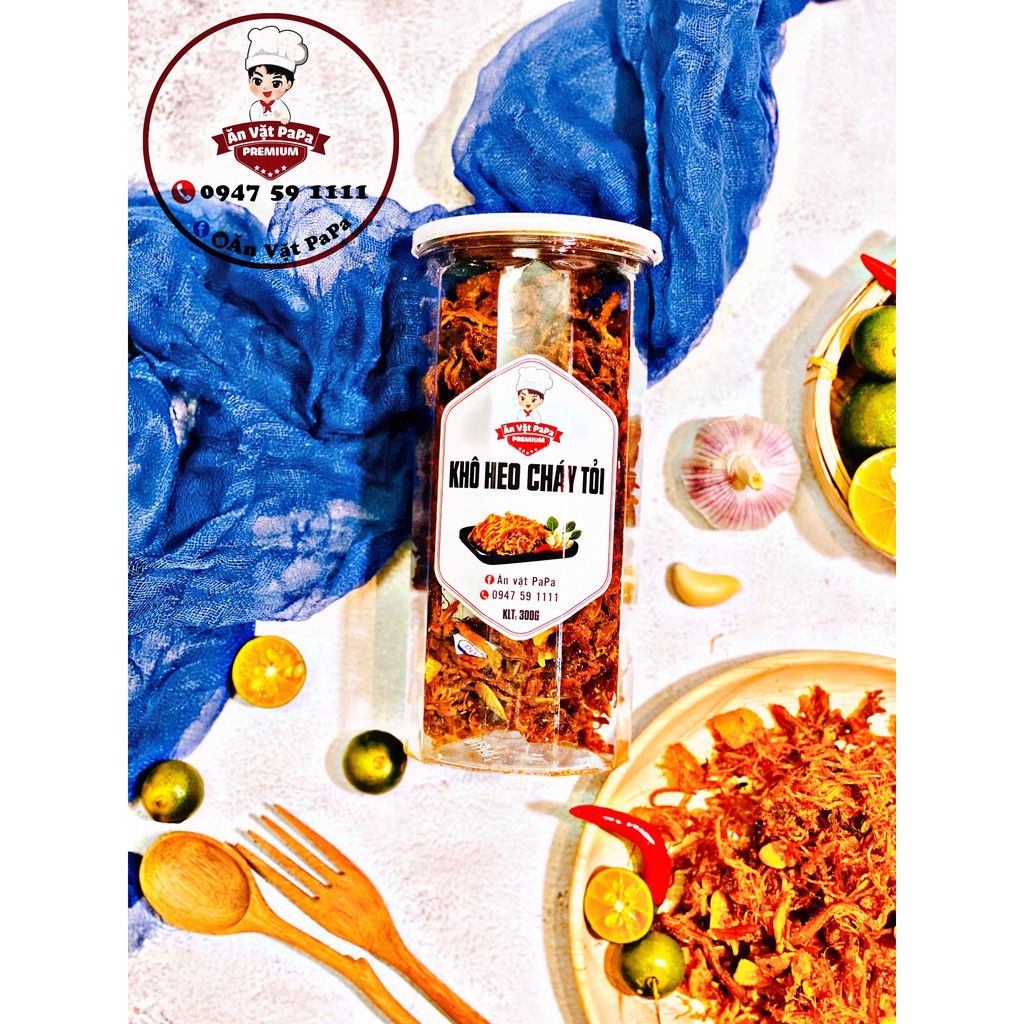 Khô heo cháy bơ tỏi PaPa 300gr cay vừa, đồ ăn vặt Hà Nội | BigBuy360 - bigbuy360.vn