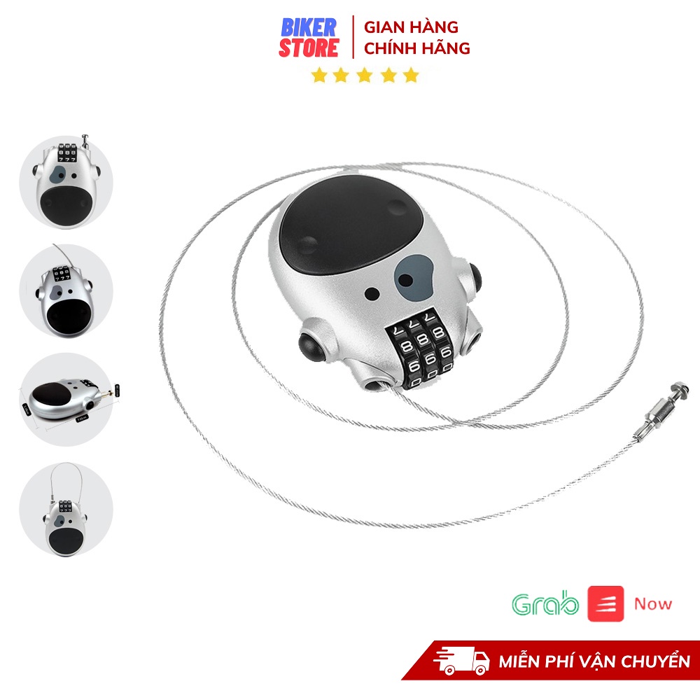 Khóa Mũ Bảo Hiểm Chống Trộm Tiện Dụng Dành Cho Mũ Fullface, Balo, Xe Đạp...