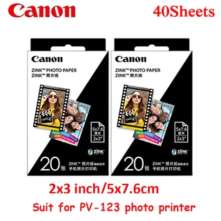  CANON Set 20   40 Tấm Giấy In Ảnh Tự Dính 2x3 inch  5x7.6 cm  zp 2030 5x7.6 cm Bằng Pvc 123 mini 
