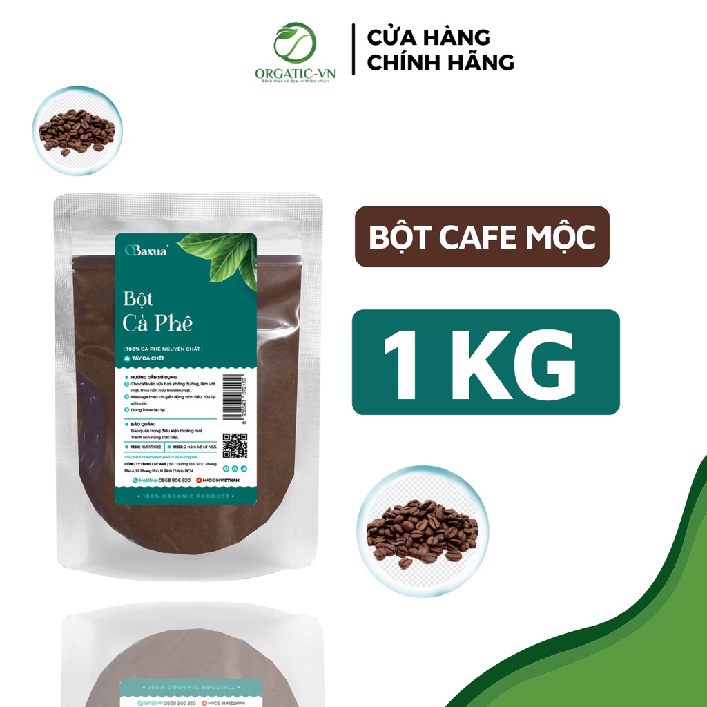 1KG - Bột cà phê nguyên chất - Bột cafe Đắp mặt - Giúp tẩy da chết - Handmade