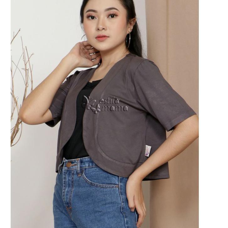 Áo Thun Tay Ngắn In Chữ "Estila Mama" Màu Xám / Đen / Trắng / Mocha / Marun / Blue M / Xl (Mới)