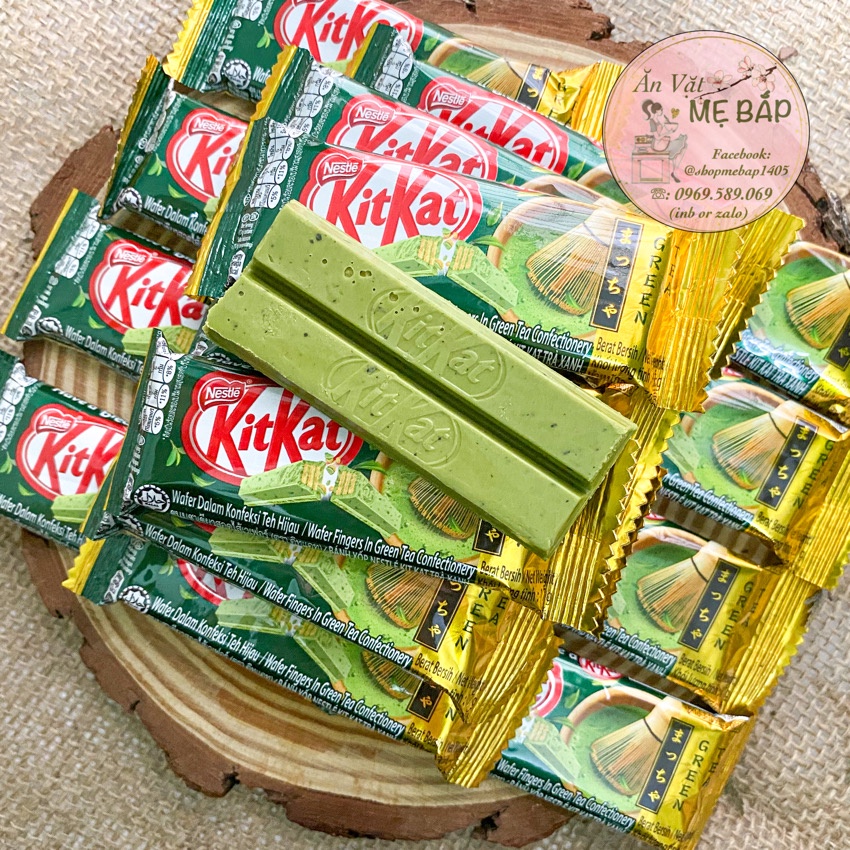 1 Thanh Kẹo Socola Kit Kat Trà Xanh Nestle Nhật Bản 17g - Shop Mẹ Bắp [Date 10/2022]