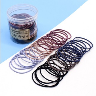 GIẢM Hộp 100 dây cột tóc đủ màu