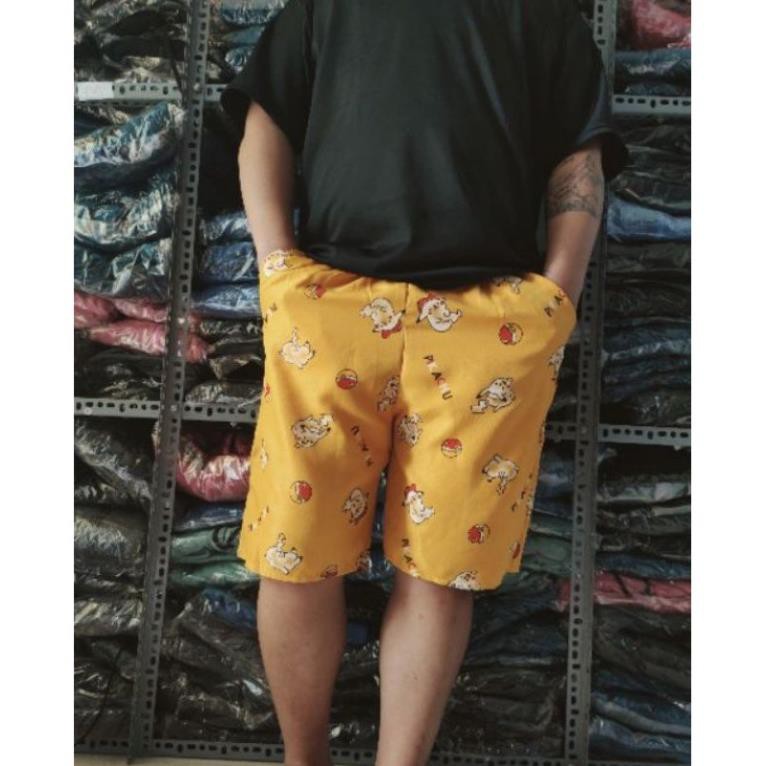 Bigsize Quần short/quần đùi hoạt hình nam nữ mùa hè 38-80kg mát quần đi biển ་