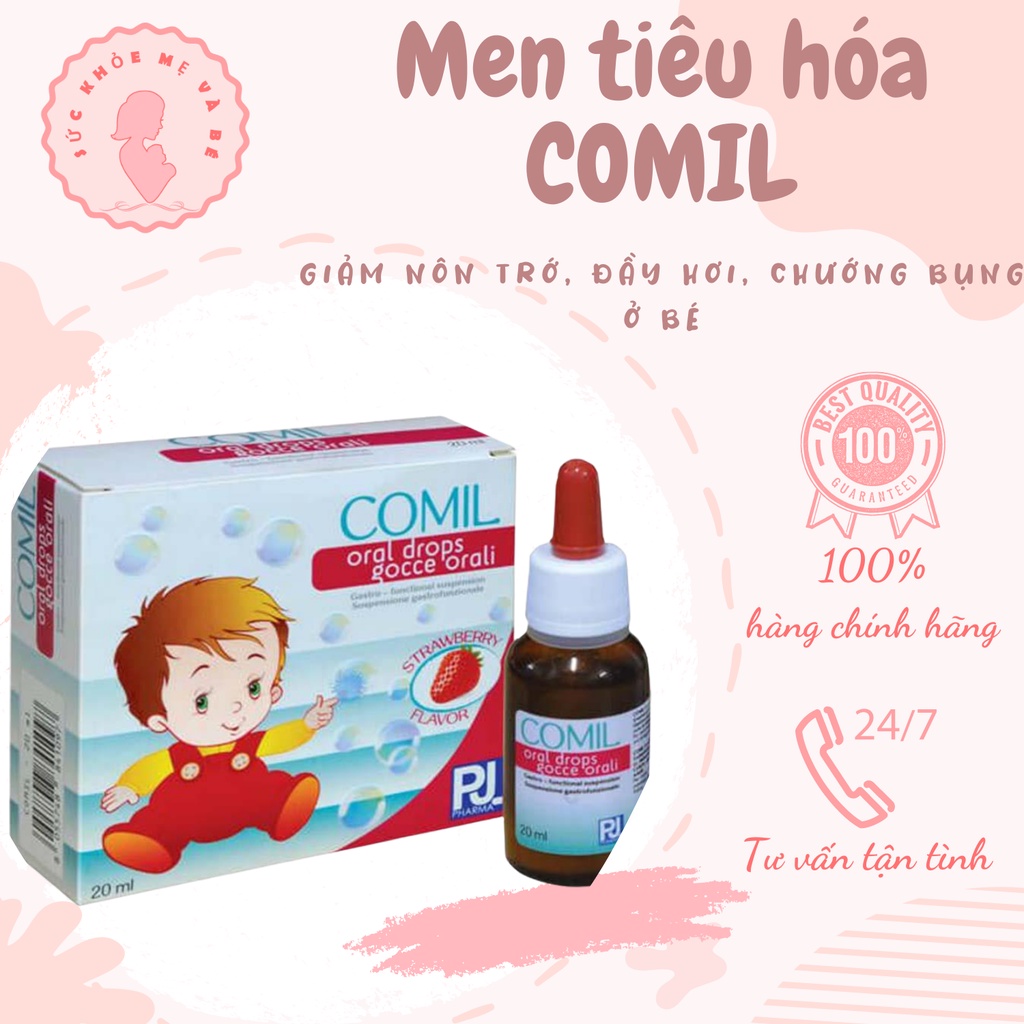 MEN TIÊU HÓA COMIL giảm nôn trớ, đầy hơi, chướng bụng ở trẻ