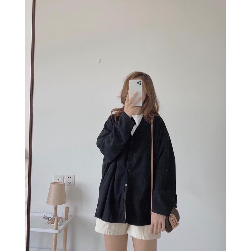 ÁO KHOÁC CARDIGAN SIÊU HÓT 💋 Khoác nỉ 2 màu xanh than/ xám | BigBuy360 - bigbuy360.vn