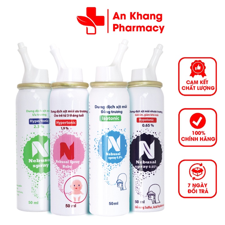 Xịt Mũi Nebusal Spray Giảm Nghẹt Mũi Và Sổ Mũi