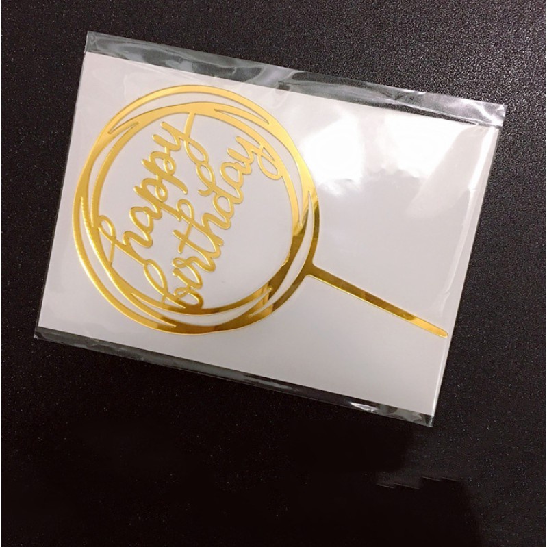 Thanh Cắm Trang Trí Bánh Kem In Chữ Happy Birthday Vui Nhộn Cho Tiệc Sinh Nhật