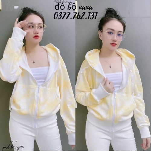 Aó khoác Nữ, Vải Nỉ dày dặn, chống nắng, đi chơi in cực xinh