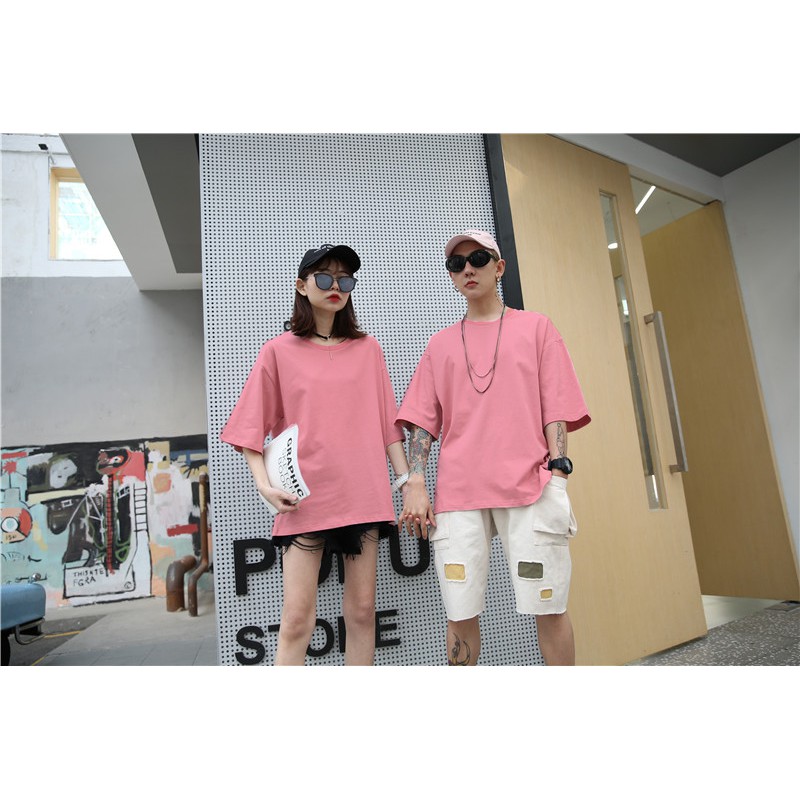 Áo Thun Nam/Nữ form rộng tay lỡ trơn Taosan - áo phông basic tee oversize unisex chất cotton | BigBuy360 - bigbuy360.vn