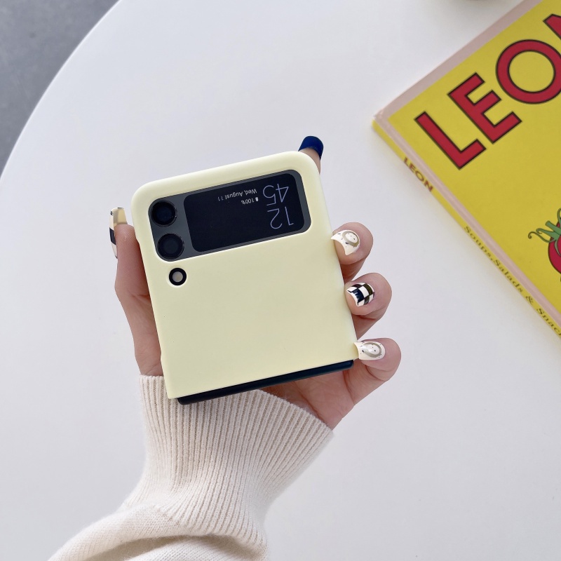 Ốp Điện Thoại Chống Rơi Màu Macaron Cho Samsung Galaxy Z Flip 3