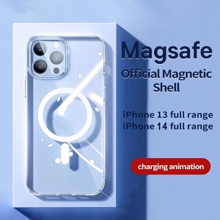 Ốp lưng Magsafe chống sốc Hỗ trợ sạc không dây for iPhone 14 pro max 13 12 11 Pro Max XR, Ốp IP từ tính trong suốt Magnetic Case