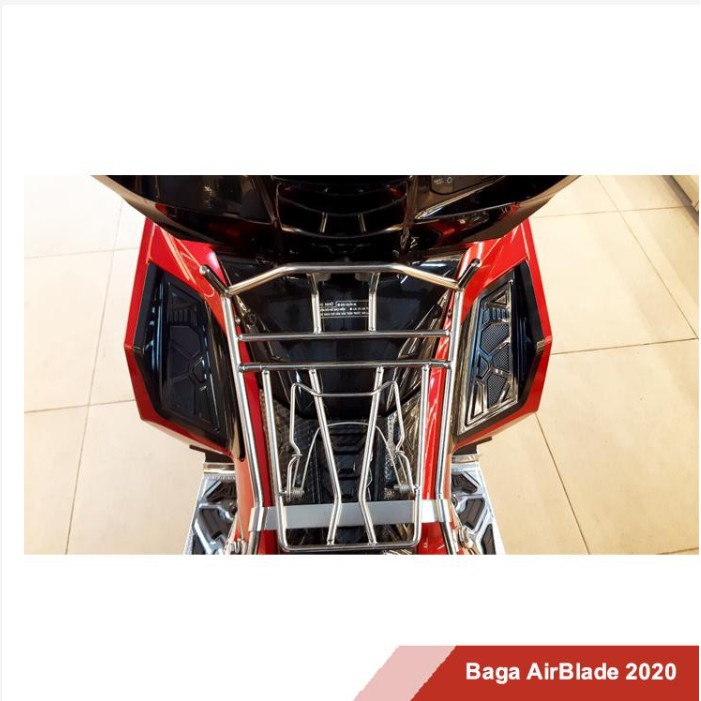 Baga dành cho xe máy Honda Airblade 2020 inox và sơn đen . DoChoiXeMay