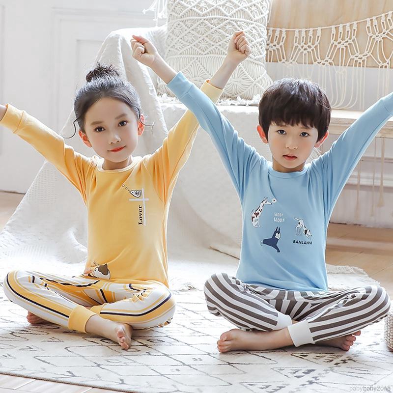 Set đồ ngủ dài in họa tiết hoạt hình dễ thương cho bé