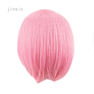 Bộ tóc giả ngắn màu sắc Gradient hóa trang nhân vật Anime kèm kẹp tóc