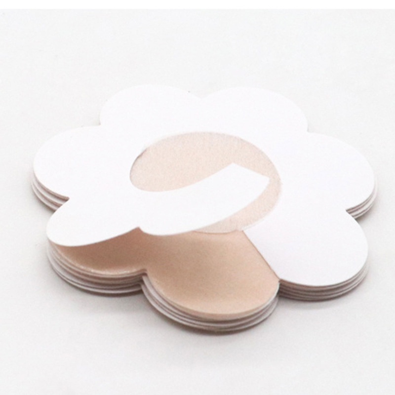 XIXI Set 5 Cặp Miếng Dán Ngực Tròn / Cánh Hoa / Trái Tim Vô Hình Tự Dính Bằng Vải Không Dệt Dùng Một