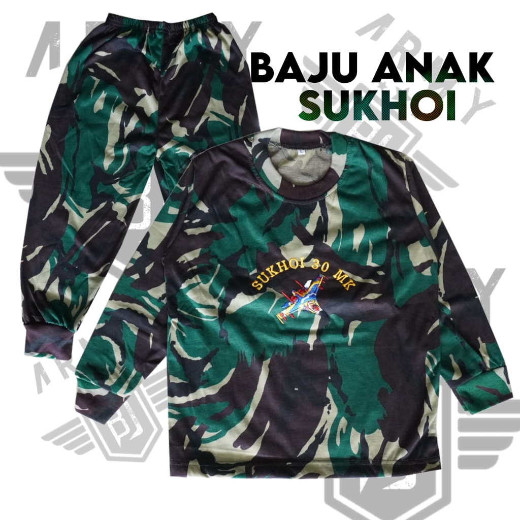 Sukhoi Bộ Đồ Ngủ Họa Tiết Rằn Ri Phong Cách Quân Đội