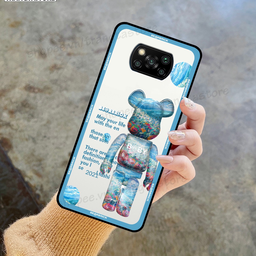 Ốp Xiaomi Poco X3 / Poco X3 Pro in hình gấu Bearbrick,Mountain,xanh,đen,đỏ giá rẻ