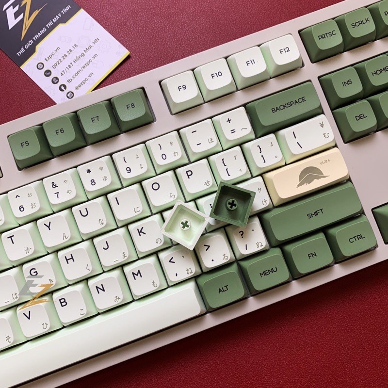 Bộ Keycap Matcha XDA Dye_Sub 124 Chuyên Dùng Cho Bàn Phím Cơ