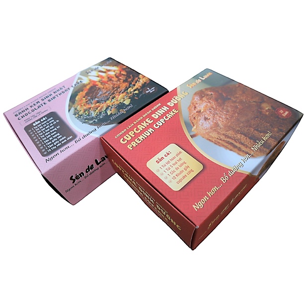 Bộ 2 combo bột trộn sẵn, nguyên liệu và vật dụng làm Bánh kem sinh nhật sô cô la & Bánh cupcake dinh dưỡng