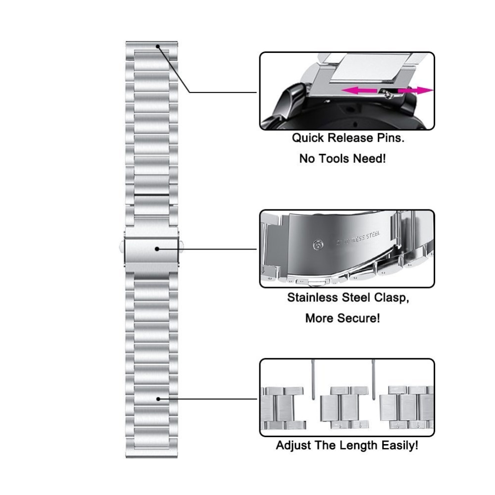 Dây Đeo Inox Cho Đồng Hồ Thông Minh Realme wathc 3 / 2 / 2 Pro / S / S Pro