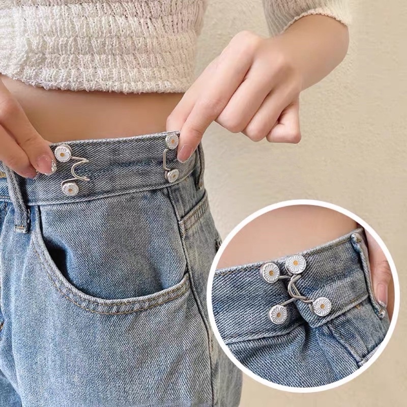 Nút Gài Điều Chỉnh Lưng Quần Rộng - Móc Thu Hẹp Eo Quần Bò Quần Jeans Nam Nữ - Chốt Cài Quần Rộng Eo - Beo Chan
