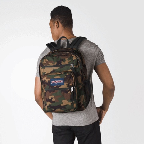 Balo Nam Nữ Thể Thao Jansport Chính Hãng - Hoạ Tiết Camo Cá Tính, Chất Liệu Chống Thấm Nước