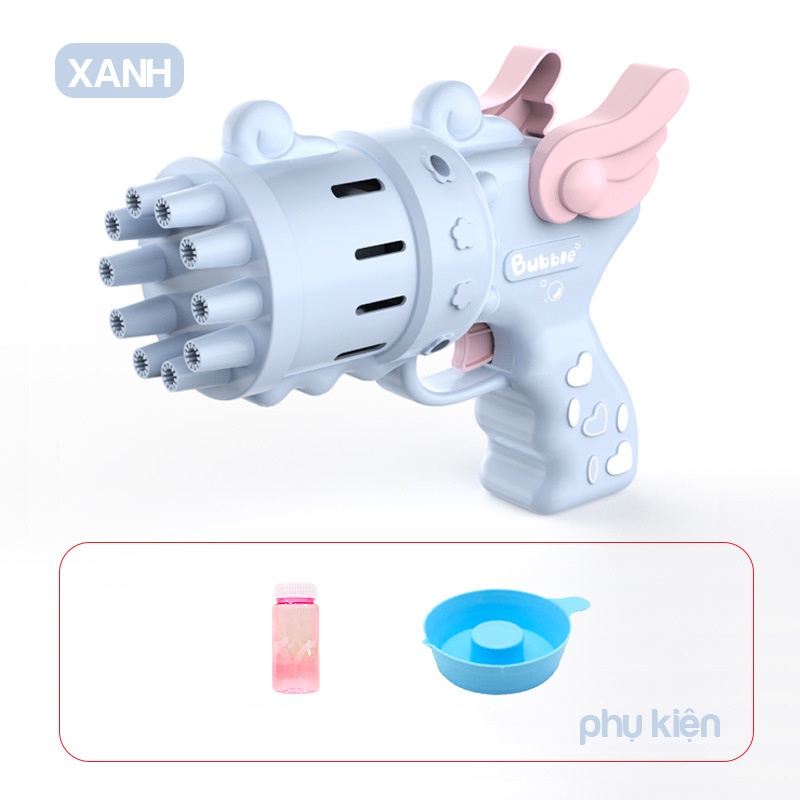 Súng bắn bong bóng xà phòng đồ chơi máy bắn bong bóng tự động siêu mạnh cho trẻ DCVD08-SUNG10N KIDS GARDEN