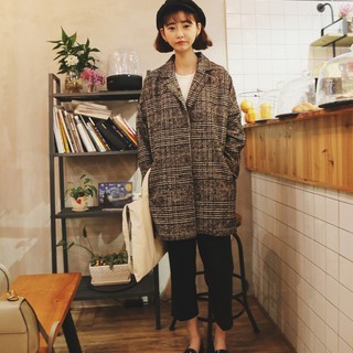 Áo khoác dạ kẻ sọc hàng order