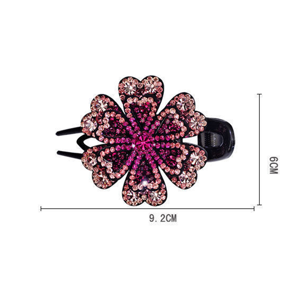 FLEXIBLE Kẹp Tóc Đính Đá Tạo Hình Hoa Thời Trang Cho Nữ