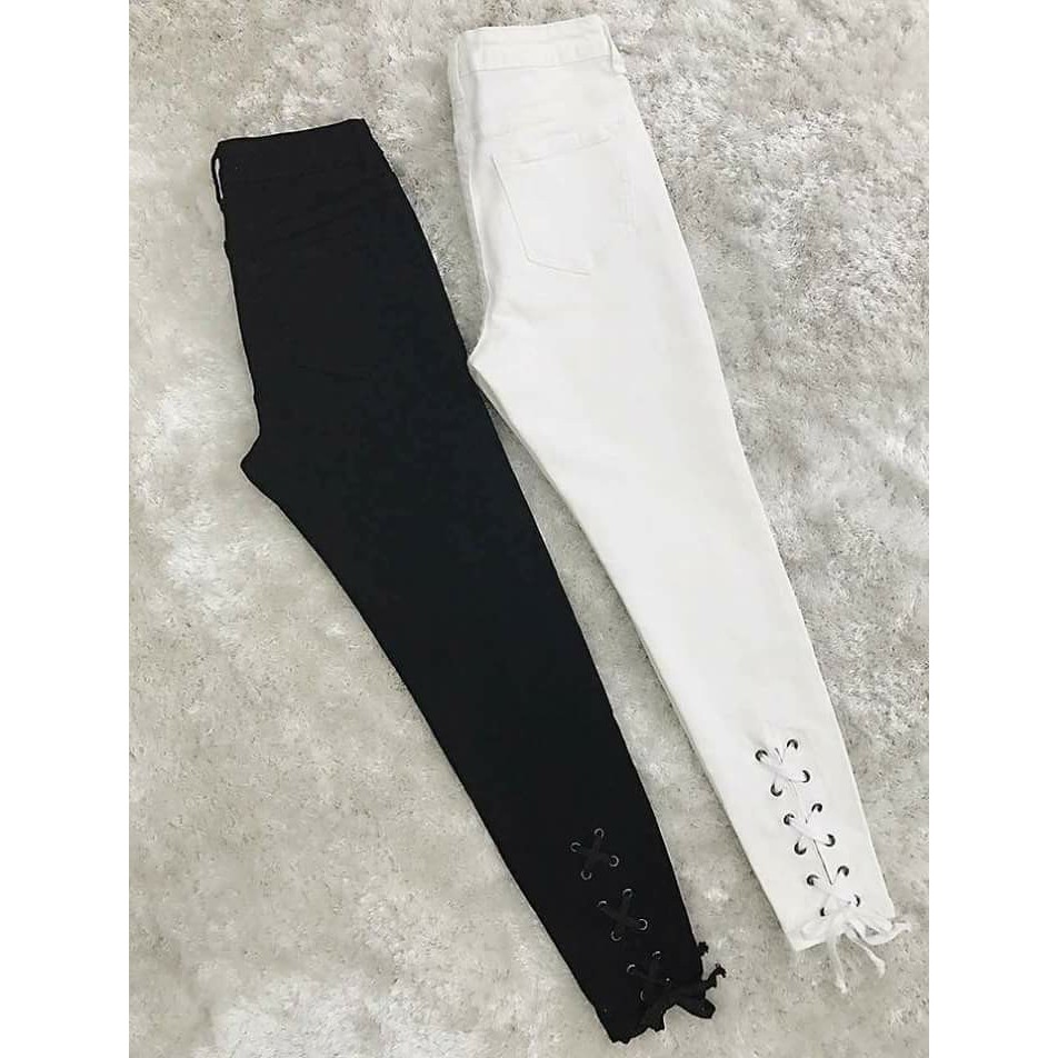 Jean skinny Top Shop đan dây gấu - jean112