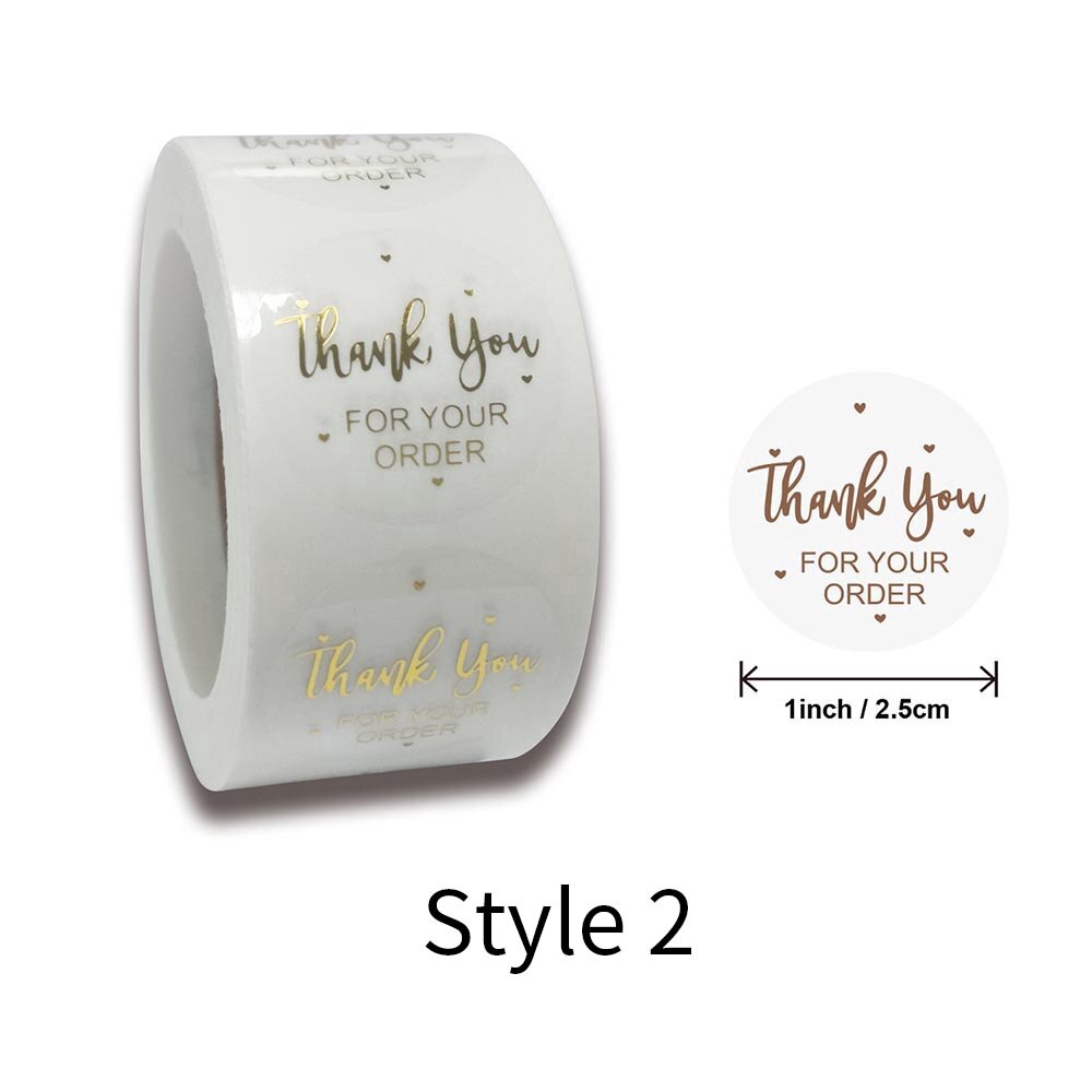 500 Miếng Dán Chữ Thank You For Your Order