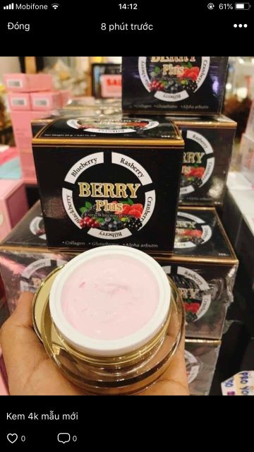 Kem 4K Berry Plus Extra Whitening Cream mờ nám dưỡng trắng da Thái Lan