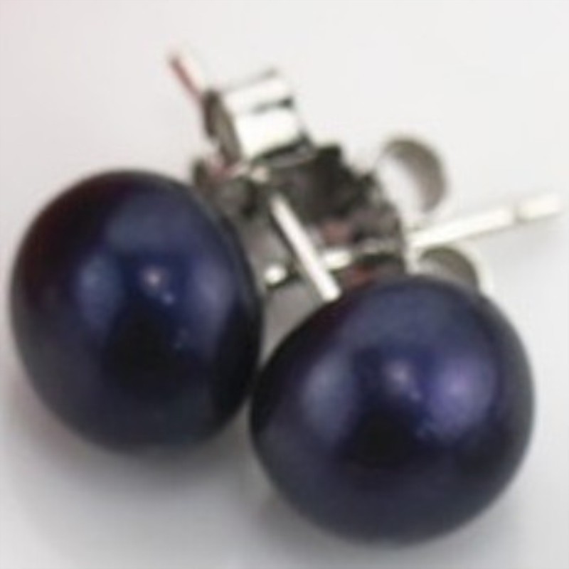 Đôi khuyên tai mạ bạc 925 đính hạt ngọc trai nước ngọt đáng yêu thời trang