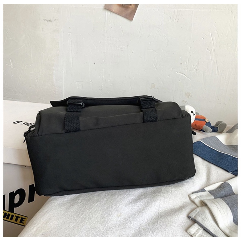 Túi Đeo Chéo Phong Cách Unisex Vải Canvas Cao Cấp Đựng Vừa Sách Vở Đi Học 2 màu đen trắng TUCANVAS TCV33 | BigBuy360 - bigbuy360.vn